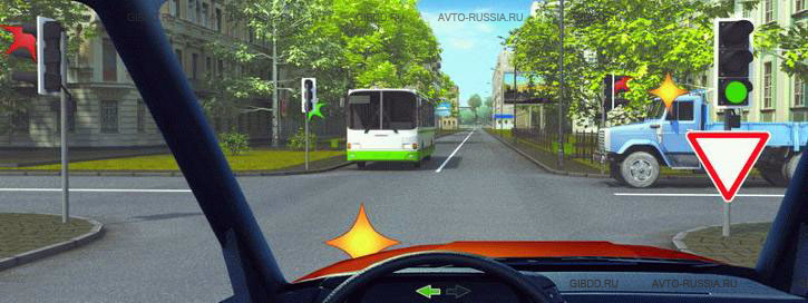 Как Вам следует поступить при повороте налево